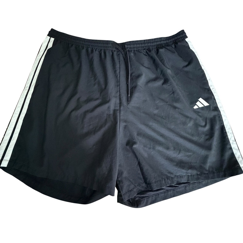 Adidas‎ Essentials 3 Stripe Athletic Shorts Mens 4XLT Black Mesh Lined JE6436